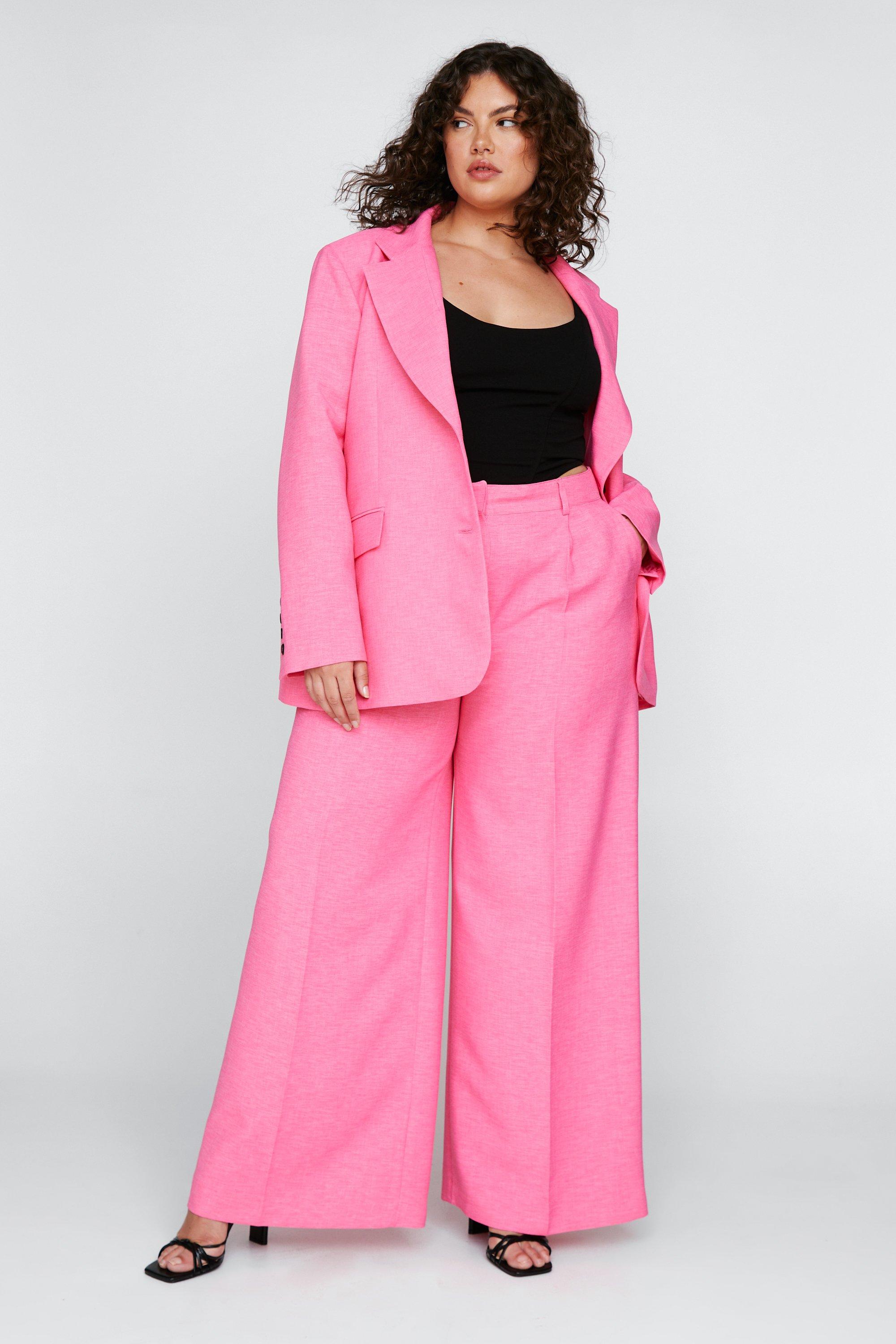 Pink plus hot sale size pants